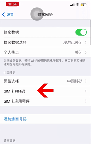 峨山苹果14维修网分享如何给iPhone14的SIM卡设置密码 