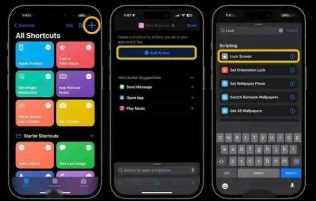 峨山苹果14锁屏维修店分享iPhone14升级iOS16.4后如何创建锁屏快捷方式 