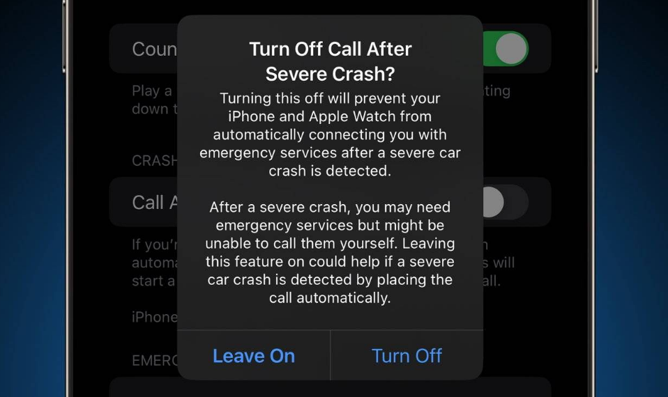 峨山苹果14维修分享 iPhone 14 和 Apple Watch 上关闭崩溃检测 